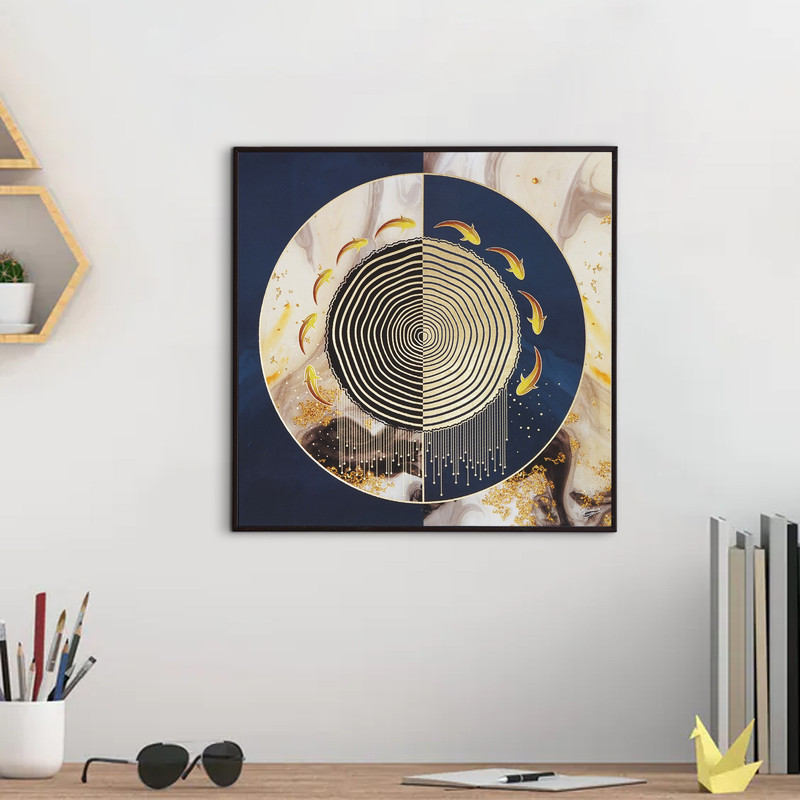 Golden Embossed Wall Painting - Image 4