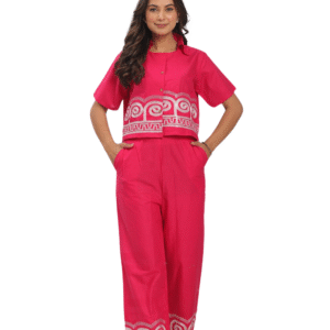 Stylish Ease ? Printex Cotton Dress with Embroidery Details (M)