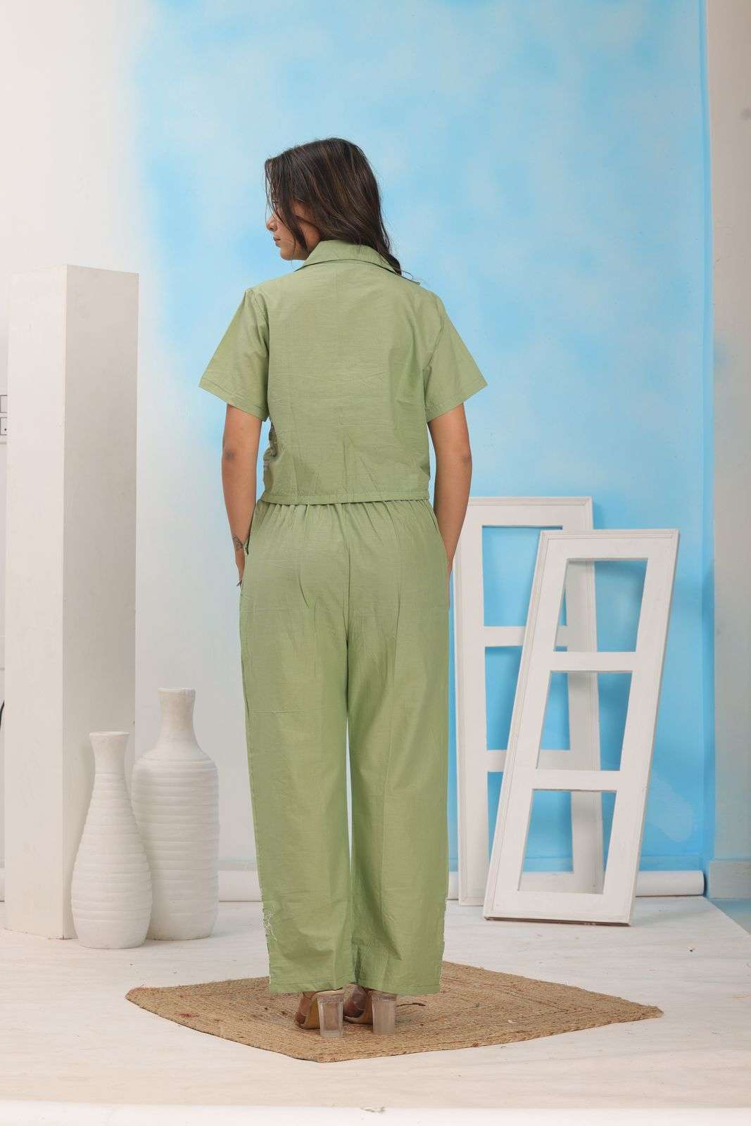 Nature-Inspired Beauty ? Floral Embroidered Cotton Dress (XL) - Image 7